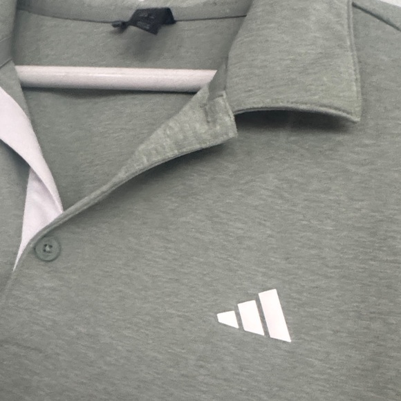 adidas Sage Green Men’s Short-Sleeve Polo - Picture 3 of 4